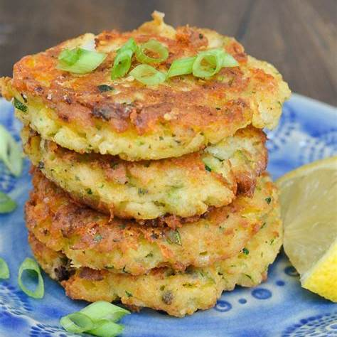 Keto Cheddar Zucchini Fritters